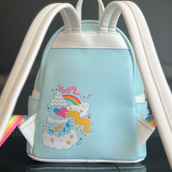 NEW CareBears Loungefly Backpack with Pastel Rainbow Stars and Castle main image 7